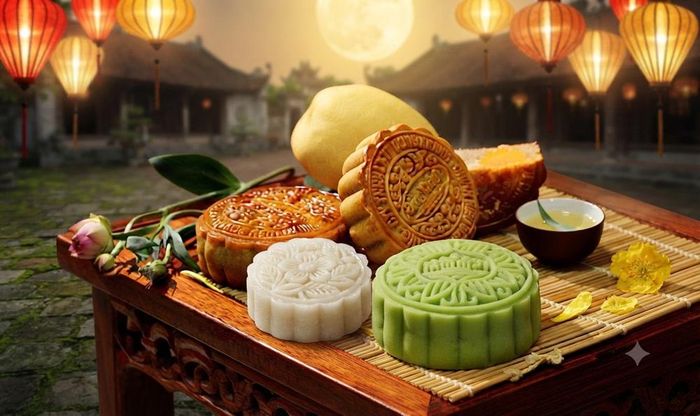 Ảnh minh hoạ bánh dẻo bánh nướng bằng AI