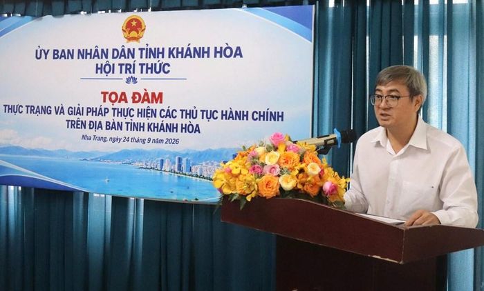 Đại diện Sở Nông nghiệp và Môi trường tỉnh Khánh Hòa phát biểu