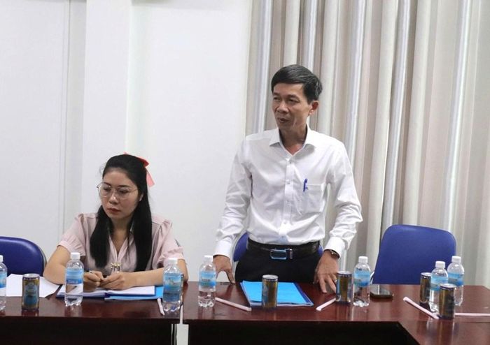 Ông Nguyễn Văn Minh - Chủ tịch UBND phường Nam Nha Trang phát biểu