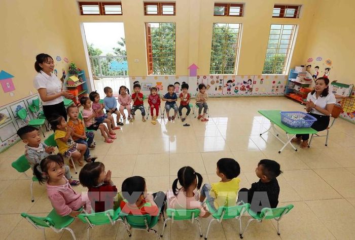 Một lớp học mầm non. Ảnh minh họa: TTXVN