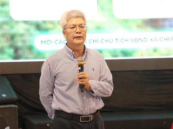 PGS.TS Trần Tân Văn, Chủ tịch Mạng lưới Công viên địa chất toàn cầu UNESCO Việt Nam phát biểu tại Hội nghị. Ảnh: Nguyễn Huy Thành – TTXVN