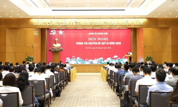 Quang cảnh Hội nghị thông tin chuyên đề quý III năm 2026 - Ảnh: chinhphu.vn/Diệu Anh