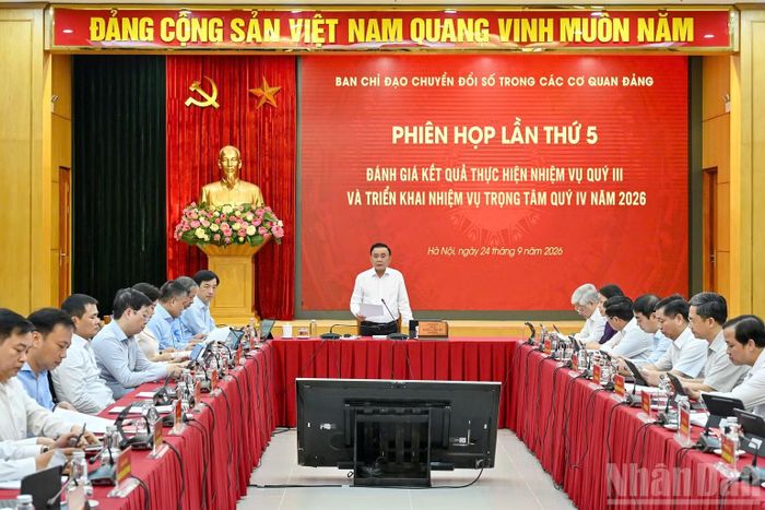 Quang cảnh phiên họp của Ban Chỉ đạo. (Ảnh: THỦY NGUYÊN)