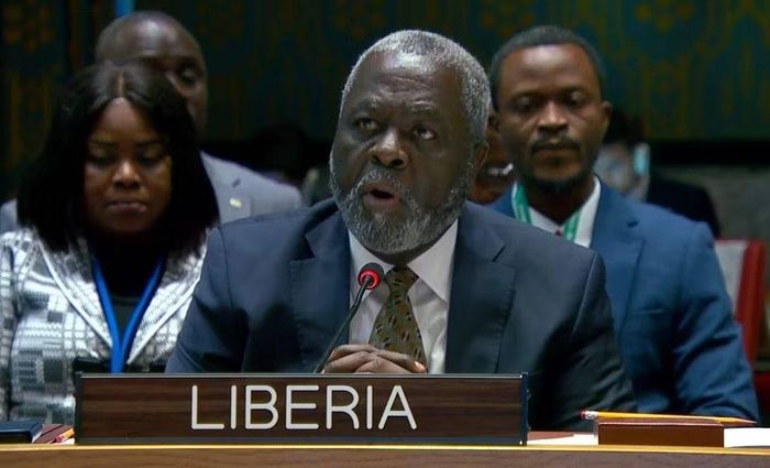 Đại diện thường trực Liberia tại Liên hợp quốc Lewis Garseedah Brown. (Ảnh: Liên hợp quốc)