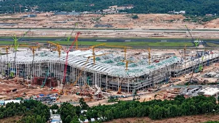 Tiến độ thực hiện Cảng Hàng không quốc tế Phú Quốc. (Ảnh: SUN GROUP)