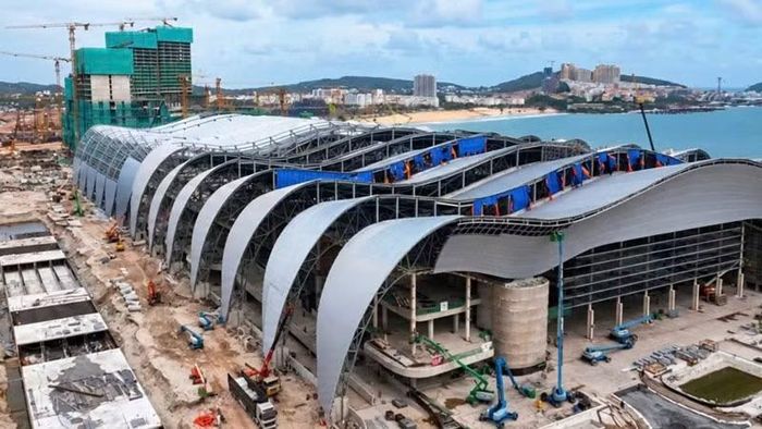 Tiến độ thực hiện Trung tâm Hội nghị APEC. (Ảnh: SUN GROUP)