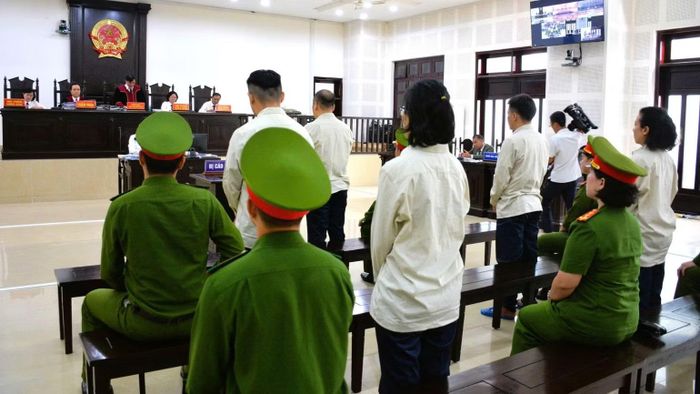 Quang cảnh phiên tòa. (Ảnh: ĐX)