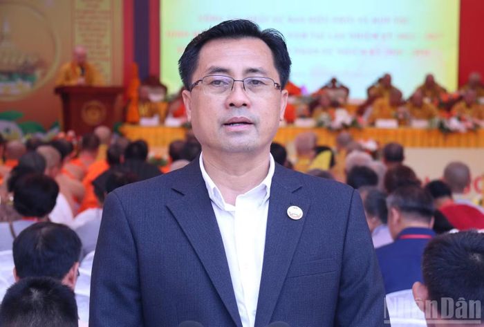 Ông Bounthavy Phonthasin, quyền Vụ trưởng Vụ Tôn giáo, Trung ương Mặt trận Lào Xây dựng Đất nước. (Ảnh: DUY TOÀN)