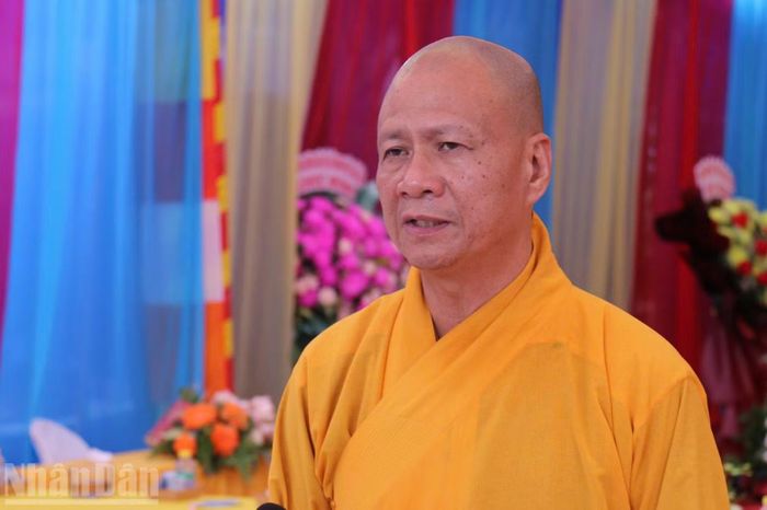 Thượng tọa Thích Minh Quang, Trưởng Ban Điều phối và Hợp tác Phật giáo Việt Nam tại Lào nhiệm kỳ 2026-2031. (Ảnh: TRỊNH DŨNG)