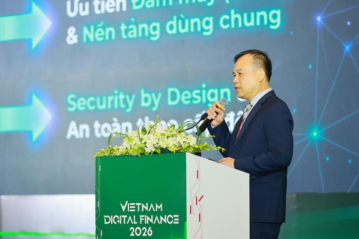   Ông Nguyễn Minh Ngọc, Phó cục trưởng Cục Công nghệ thông tin và chuyển đổi số, Bộ Tài chính phát biểu. 