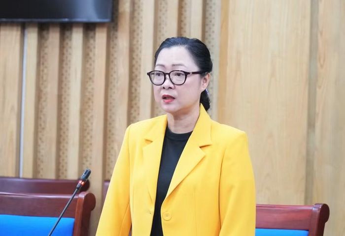 Thứ trưởng Nguyễn Thị Quyên Thanh phát biểu kết luận buổi làm việc với tỉnh Nghệ An. Ảnh: Hồ Lài