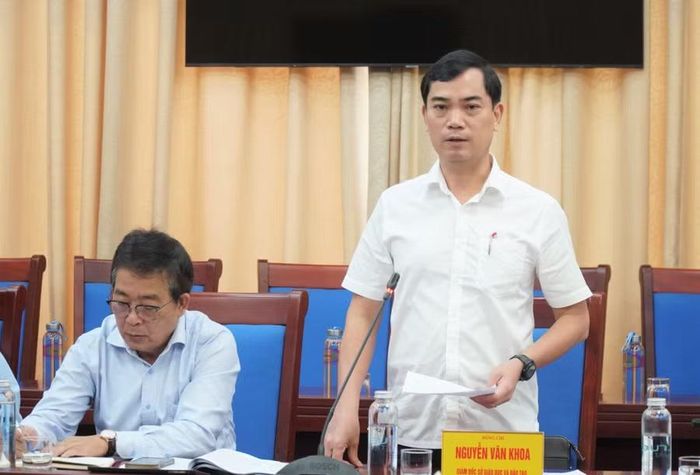 Ông Nguyễn Văn Khoa, Giám đốc Sở GD&ĐT Nghệ An báo cáo việc thực hiện nhiệm vụ năm học 2026 - 2027. Ảnh: Hồ Lài