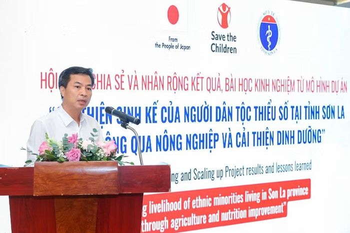 Ông Vương Đình Giáp - Giám đốc Chương trình, Save the Children Việt Nam trao đổi tại hội thảo. Ảnh: BTC.