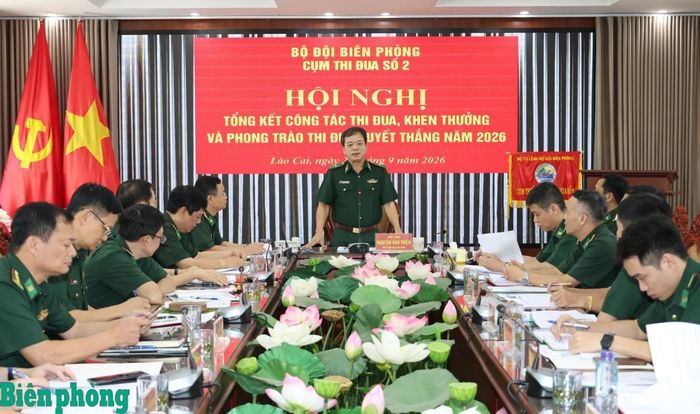 Thiếu tướng Nguyễn Văn Thiện phát biểu chỉ đạo tại hội nghị. Ảnh: Tuấn Kiệt