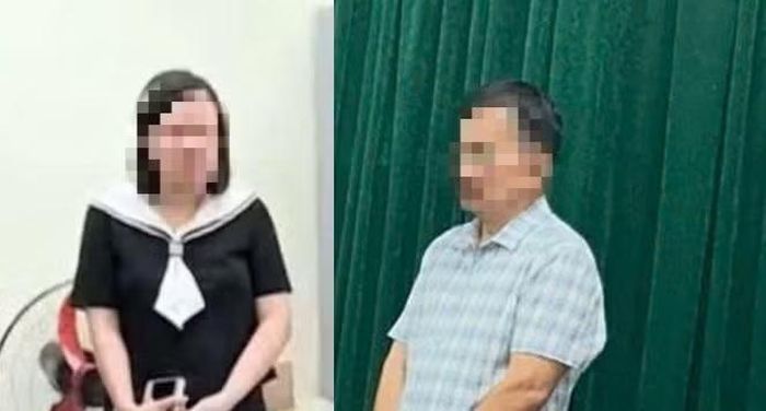 Đối tượng Nguyễn Thị Lệ Quyên và Nguyễn Văn Quỳnh - Ảnh: Công an thành phố Bắc Ninh.