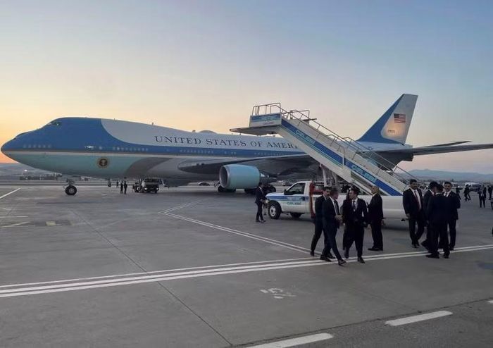 Không lực Một phục vụ các chuyến công du của Tổng thống Mỹ Donald Trump. Ảnh: Reuters