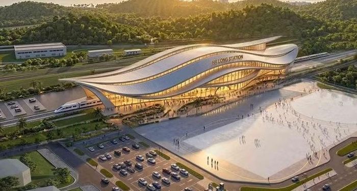 Phối cảnh Ga Hạ Long, thuộc tuyến đường sắt cao tốc Hà Nội – Hạ Long
