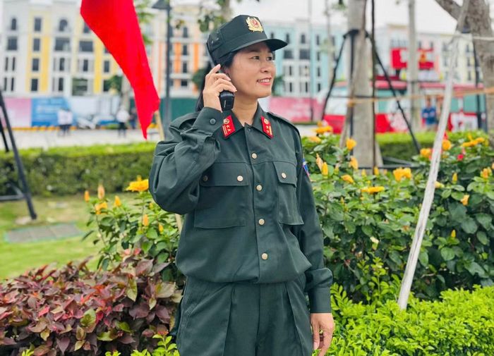 Trung tá Nguyễn Thị Thu Thảo, Phó Đội trưởng Đội Tham mưu huấn luyện, Phòng Cảnh sát cơ động (Công an tỉnh Thanh Hóa).