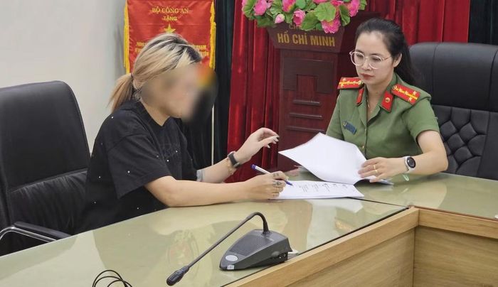 Chị N.D làm việc với cơ quan công an