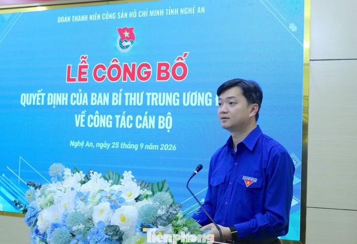 Bí thư Thường trực T.Ư Đoàn Nguyễn Minh Triết phát biểu tại buổi lễ.