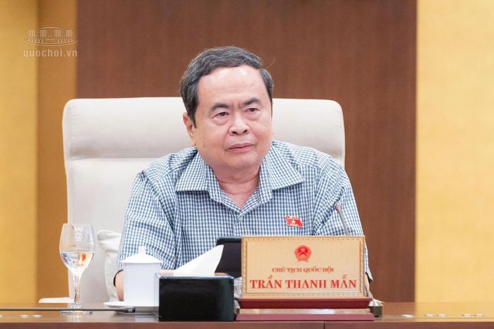 Chủ tịch Quốc hội Trần Thanh Mẫn tại phiên họp. Ảnh: Media QH