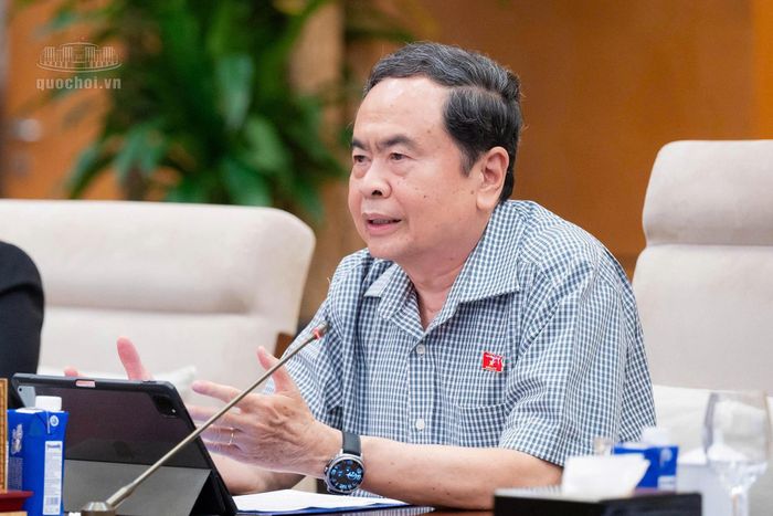 Chủ tịch Quốc hội Trần Thanh Mẫn tại phiên họp. Ảnh: Media QH