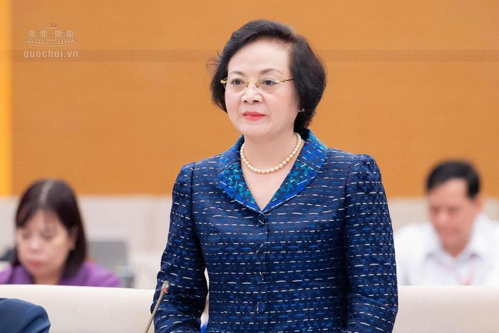 Phó Thủ tướng Phạm Thị Thanh Trà phát biểu tiếp thu. Ảnh: Media QH