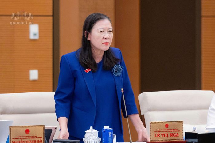 Chủ nhiệm Ủy ban Dân nguyện và Giám sát Lê Thị Nga. Ảnh: Media QH