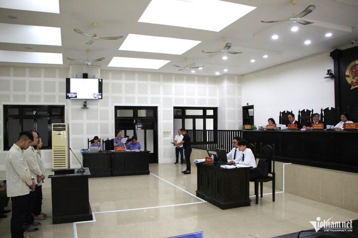 Điểm cầu chính phiên tòa tại TAND TP Đà Nẵng.