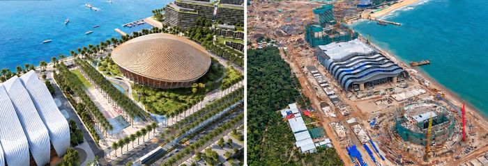 Nhà biểu diễn đa năng APEC bên cạnh Trung tâm Hội nghị và Triển lãm APEC. Ảnh: Khải Anh.