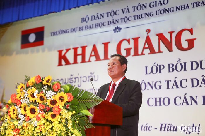 Ông Phongtisouk Siphomthaviboun, Phó Vụ trưởng vụ Dân tộc và Tôn giáo Văn phòng Chính phủ CHDCND Lào. Ảnh: Xuân Ngọc