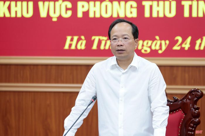Đồng chí Nguyễn Duy Lâm - Bí thư Tỉnh ủy phát biểu chỉ đạo tại hội nghị.