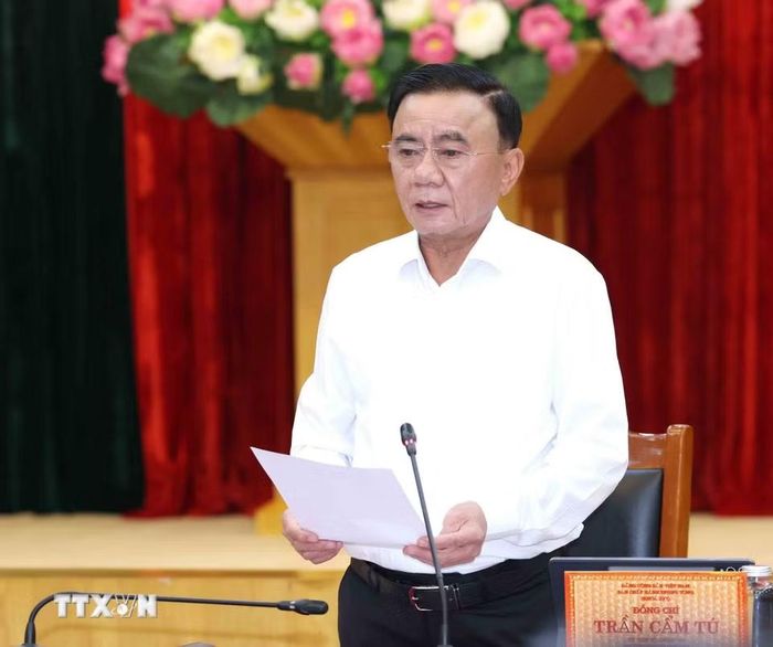 Thường trực Ban Bí thư Trần Cẩm Tú phát biểu chỉ đạo phiên họp. (Ảnh: Phương Hoa/TTXVN)