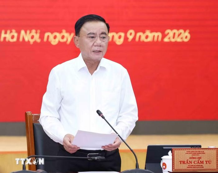 Thường trực Ban Bí thư Trần Cẩm Tú phát biểu chỉ đạo phiên họp. (Ảnh: Phương Hoa/TTXVN)