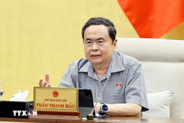 Chủ tịch Quốc hội Trần Thanh Mẫn phát biểu. (Ảnh: Doãn Tấn/TTXVN)