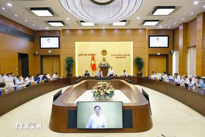 Phó Chủ tịch Quốc hội Nguyễn Khắc Định phát biểu. (Ảnh: Doãn Tấn/TTXVN)