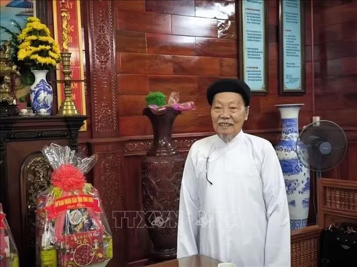 Chánh Phối sư Thượng Beo Thanh, Trưởng ban thường trực Hội thánh Cao Đài Ban Chỉnh Đạo, cảm ơn quan tâm của các cấp lãnh đạo chính quyền tỉnh Vĩnh Long.