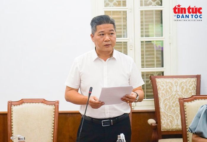 Ông Trần Mạnh Hùng, Phó Cục trưởng Cục Văn hoá các dân tộc Việt Nam thông tin về các hoạt động trong Ngày hội.