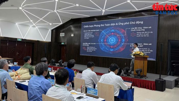 Phó Giáo sư - Tiến sĩ Phạm Văn Hậu, Giám đốc Trung tâm An ninh mạng Đại học Quốc gia TP Hồ Chí Minh trình bày về rủi ro an ninh mạng.
