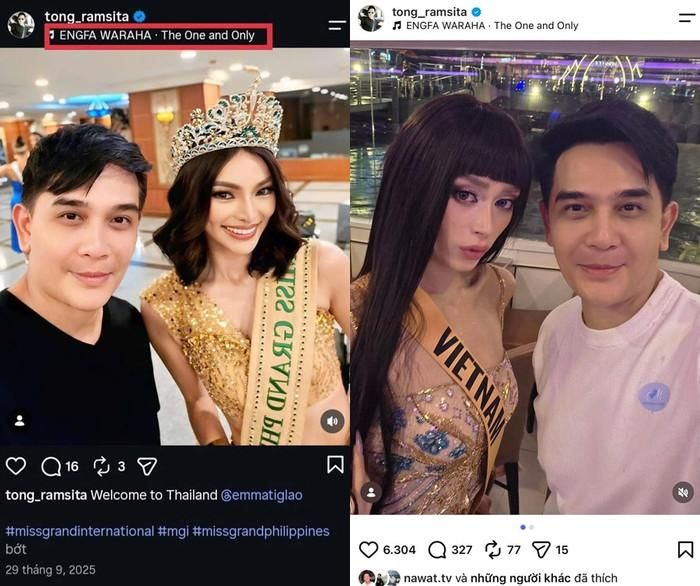 Nhà tài trợ Miss Grand International đăng ảnh chụp cùng Emoura Phạm. Khán giả phát hiện tín hiệu giúp người đẹp Việt có khả năng đăng quang.