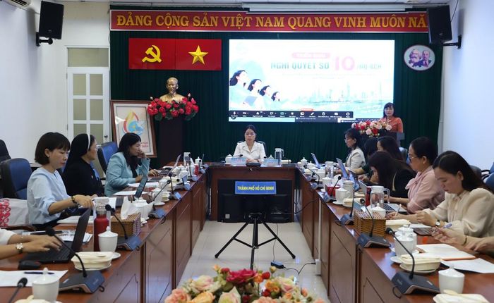 Toàn cảnh Hội nghị tại điểm cầu chính - Trụ sở Hội LHPN TPHCM