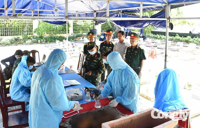 Trên 8.525 mộ liệt sĩ đã được lấy mẫu sinh phẩm