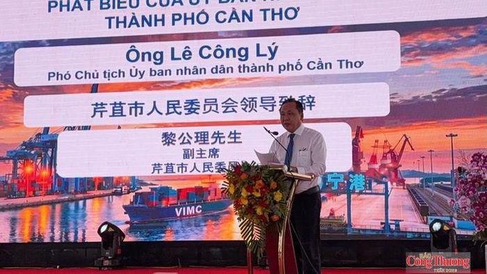 Ông Lê Công Lý - Phó Chủ tịch UBND TP. Cần Thơ, phát biểu tại buổi lễ.