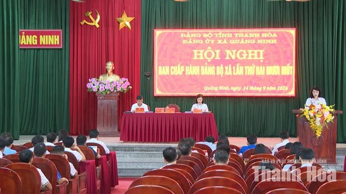 Hội nghị Ban Chấp hành Đảng bộ xã Quảng Ninh lần thứ 21.