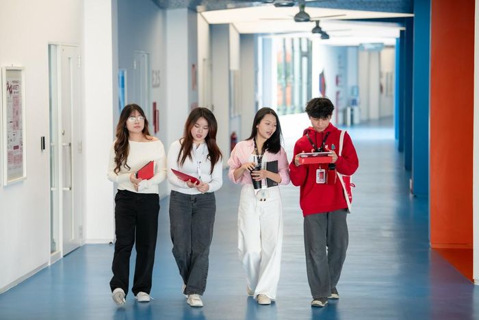 Sinh viên tại một trường đại học trên địa bàn Hà Nội. Ảnh: BUV.