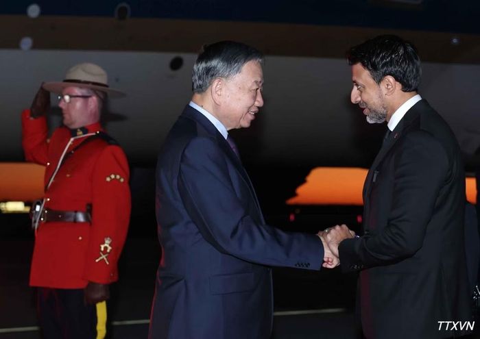 Tổng Bí thư, Chủ tịch nước Tô Lâm đến thủ đô Ottawa, bắt đầu chuyến thăm cấp Nhà nước tới Canada. Ảnh: Thống Nhất/TTXVN