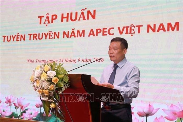 Ông Đặng Khắc Lợi, Phó Cục trưởng Cục Báo chí (Bộ Văn hóa, Thể thao và Du lịch) phát biểu. Ảnh: Xuân Triệu - TTXVN