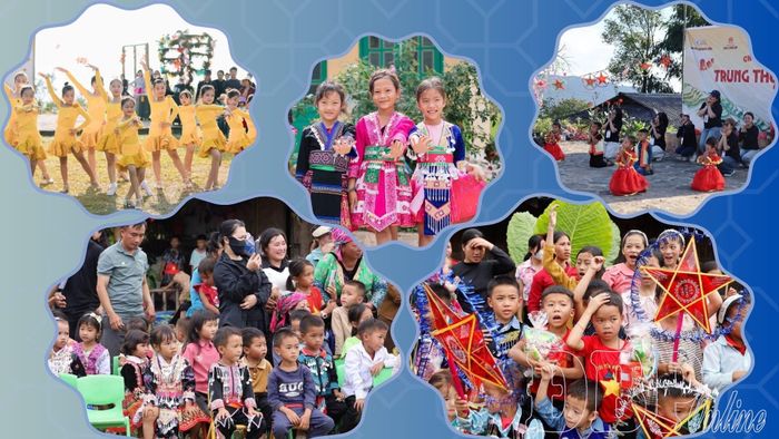 Chương trình “Trung thu yêu thương - Trao gửi nụ cười” do Dự án Chạm Nắng thuộc Công ty TNHH Giáo dục và Truyền thông Dương Thanh Quang tổ chức tại bản Tìa Ló, xã Pu Nhi.