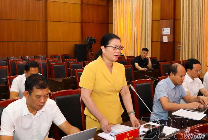 Lãnh đạo Sở Văn hóa, Thể thao và Du lịch phát biểu tại hội nghị.