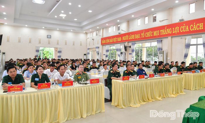 Đại biểu dự khai mạc diễn tập.